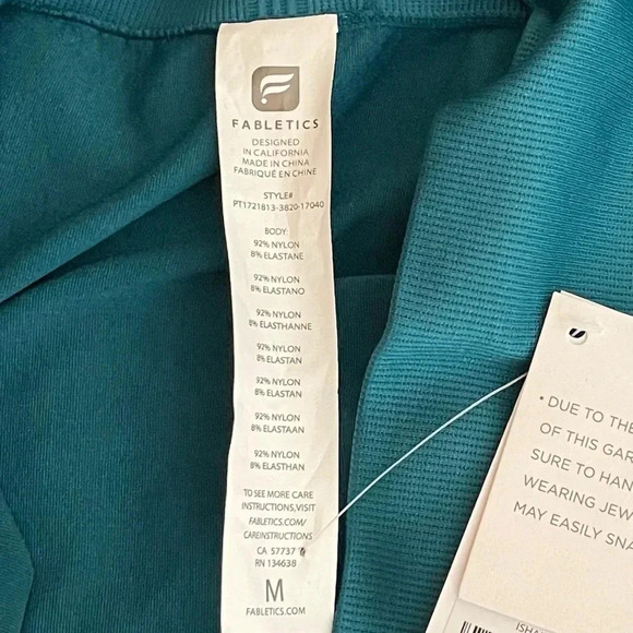 Fabletics Ishani Major Moves Seamless Tights Size Medium Ribbed Waist Laser Cut - Picture 7 of 8